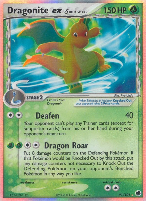 Dragonite ex (91/101) (Delta Species) [EX: Dragon Frontiers] | Gear Gaming Fayetteville