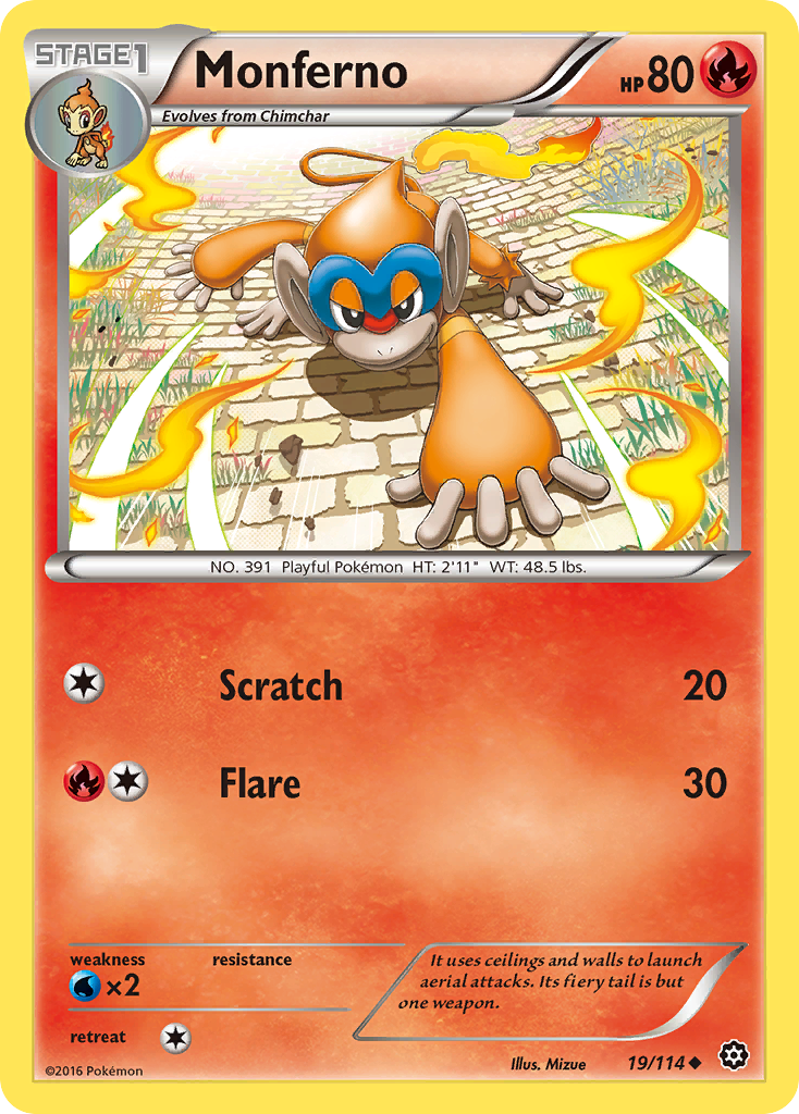 Monferno (19/114) [XY: Steam Siege] | Gear Gaming Fayetteville