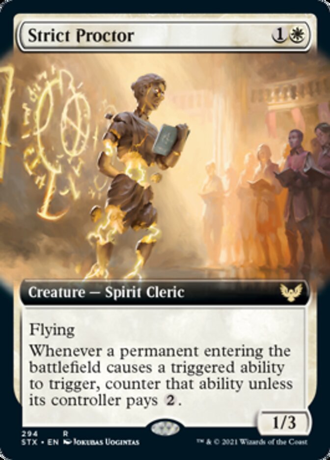 Strict Proctor (Extended Art) [Strixhaven: School of Mages] | Gear Gaming Fayetteville