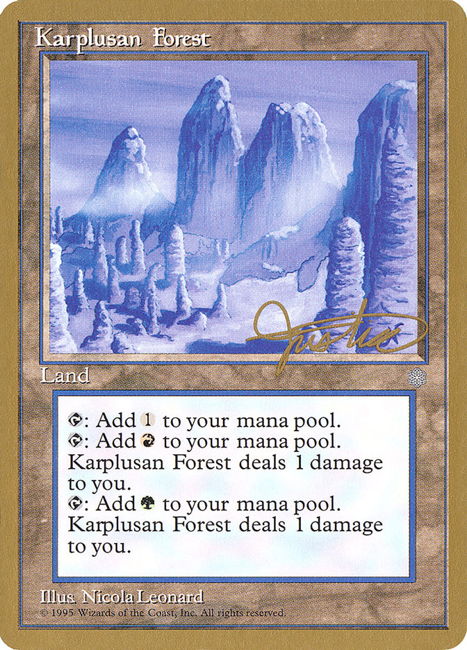 Karplusan Forest (Mark Justice) [Pro Tour Collector Set] | Gear Gaming Fayetteville
