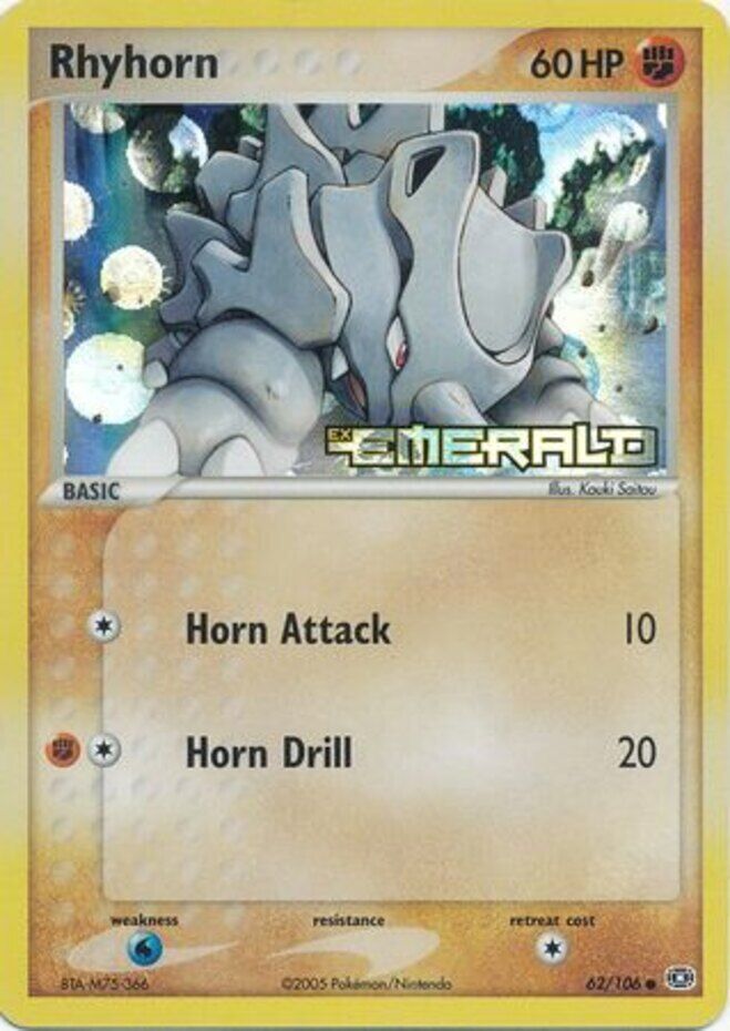 Rhyhorn (62/106) (Stamped) [EX: Emerald] | Gear Gaming Fayetteville