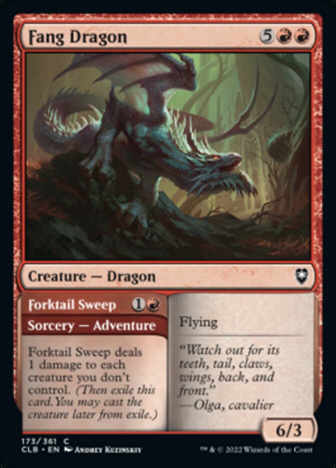 Fang Dragon // Forktail Sweep [Commander Legends: Battle for Baldur's Gate] | Gear Gaming Fayetteville