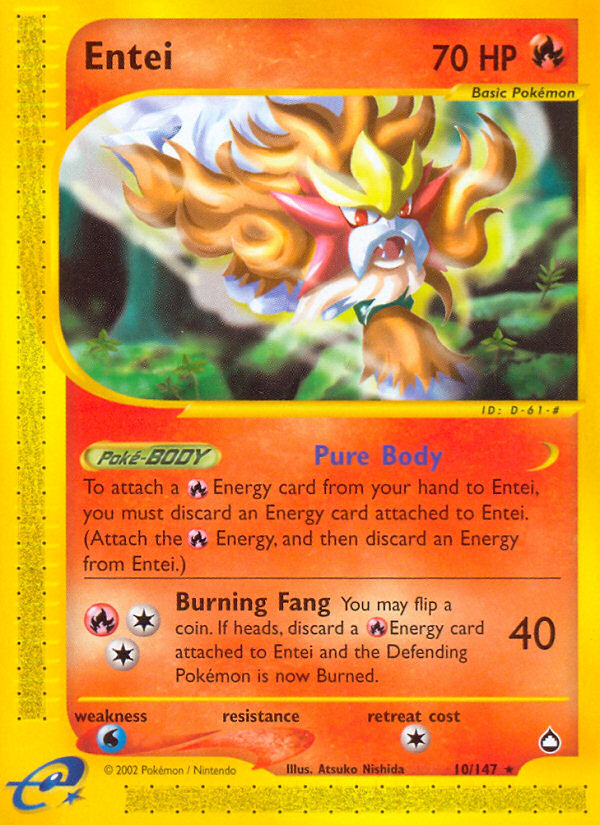 Entei (10/147) [Aquapolis] | Gear Gaming Fayetteville