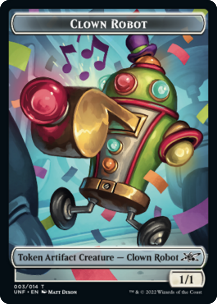 Clown Robot (003) // Treasure (013) Double-Sided Token [Unfinity Tokens] | Gear Gaming Fayetteville