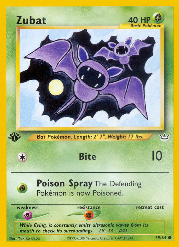 Zubat (59/64) [Neo Revelation 1st Edition] | Gear Gaming Fayetteville