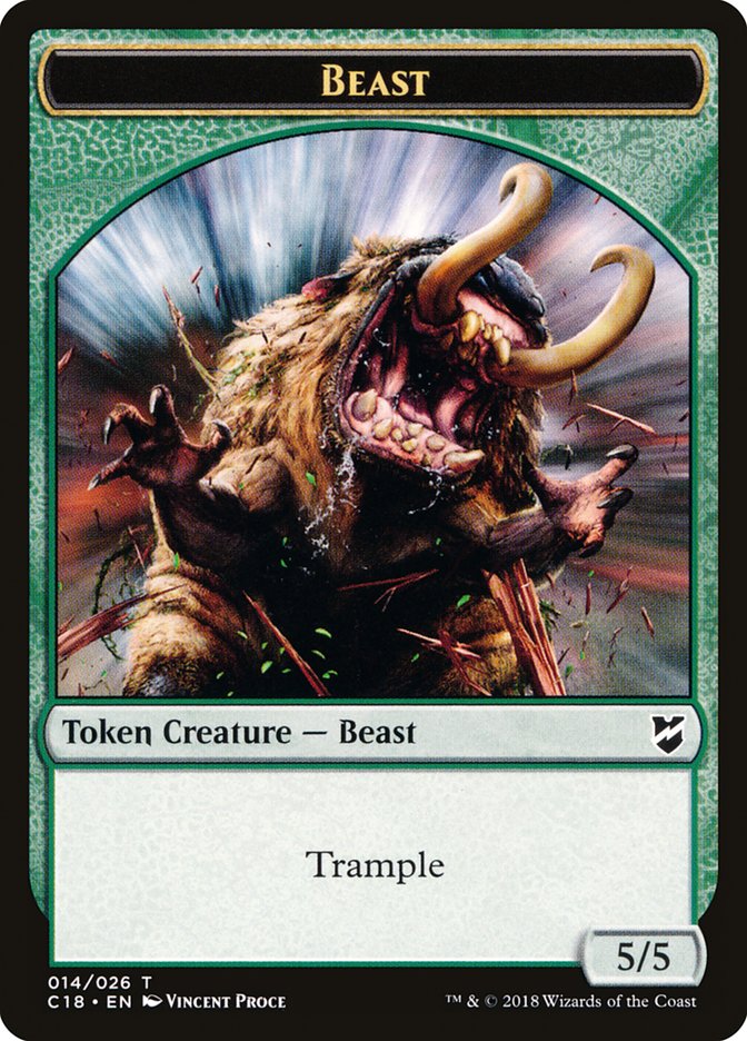 Beast Token (014/026) [Commander 2018 Tokens] | Gear Gaming Fayetteville