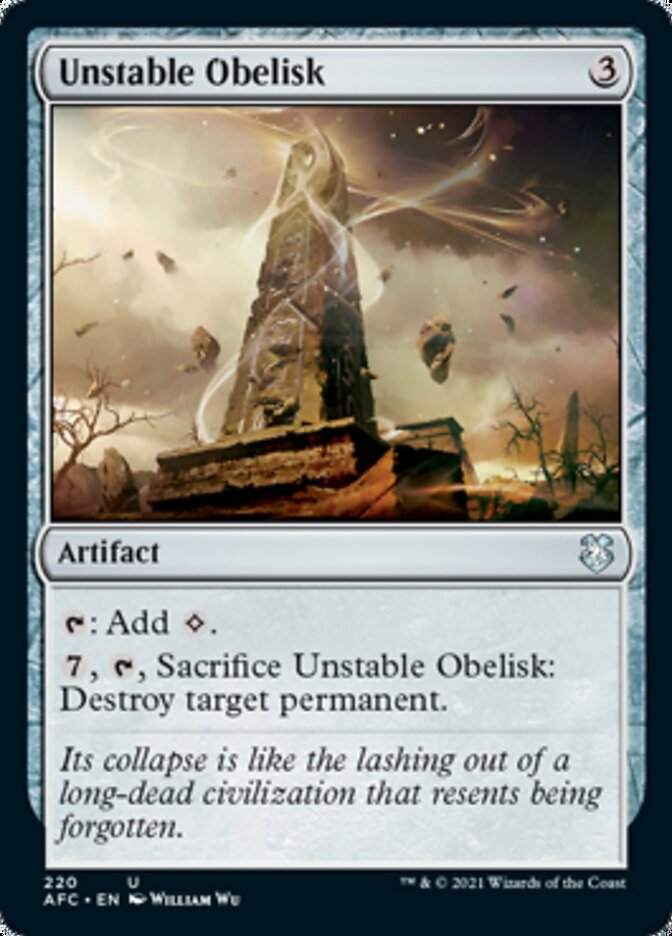 Unstable Obelisk [Dungeons & Dragons: Adventures in the Forgotten Realms Commander] | Gear Gaming Fayetteville