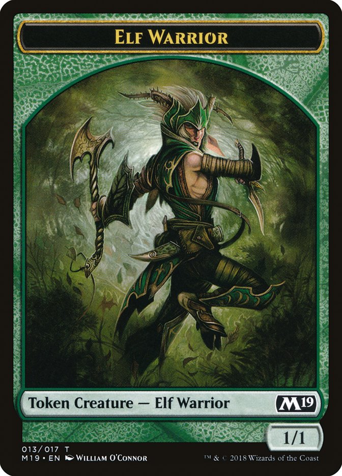 Elf Warrior Token [Core Set 2019 Tokens] | Gear Gaming Fayetteville