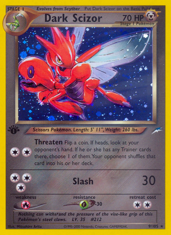 Dark Scizor (9/105) [Neo Destiny 1st Edition] | Gear Gaming Fayetteville