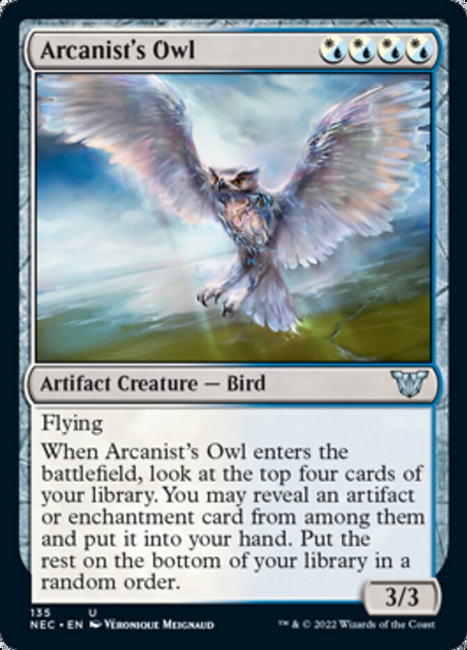 Arcanist's Owl [Kamigawa: Neon Dynasty Commander] | Gear Gaming Fayetteville