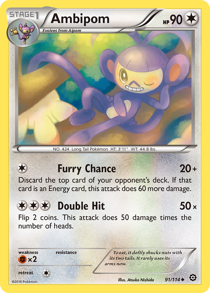 Ambipom (91/114) [XY: Steam Siege] | Gear Gaming Fayetteville