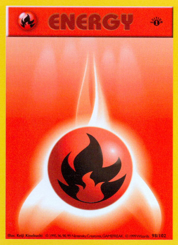 Fire Energy (98/102) (Shadowless) [Base Set 1st Edition] | Gear Gaming Fayetteville