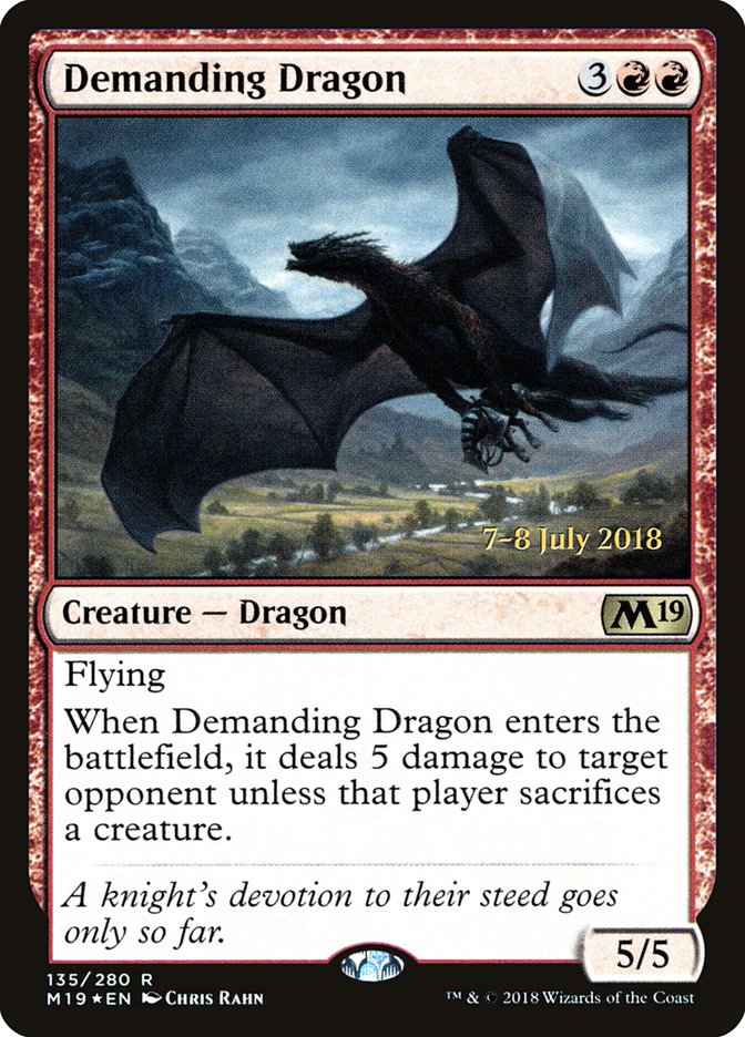 Demanding Dragon [Core Set 2019 Prerelease Promos] | Gear Gaming Fayetteville