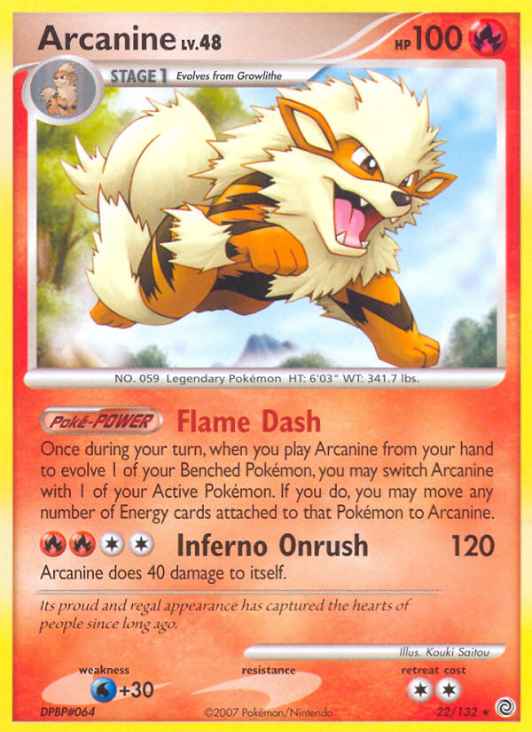 Arcanine (22/132) [Diamond & Pearl: Secret Wonders] | Gear Gaming Fayetteville