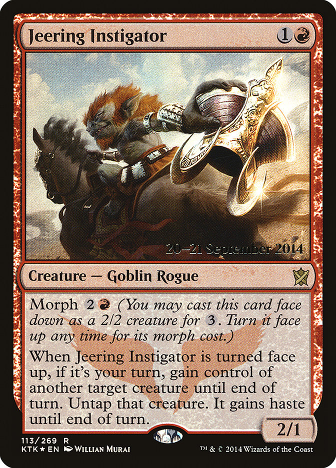 Jeering Instigator [Khans of Tarkir Prerelease Promos] | Gear Gaming Fayetteville