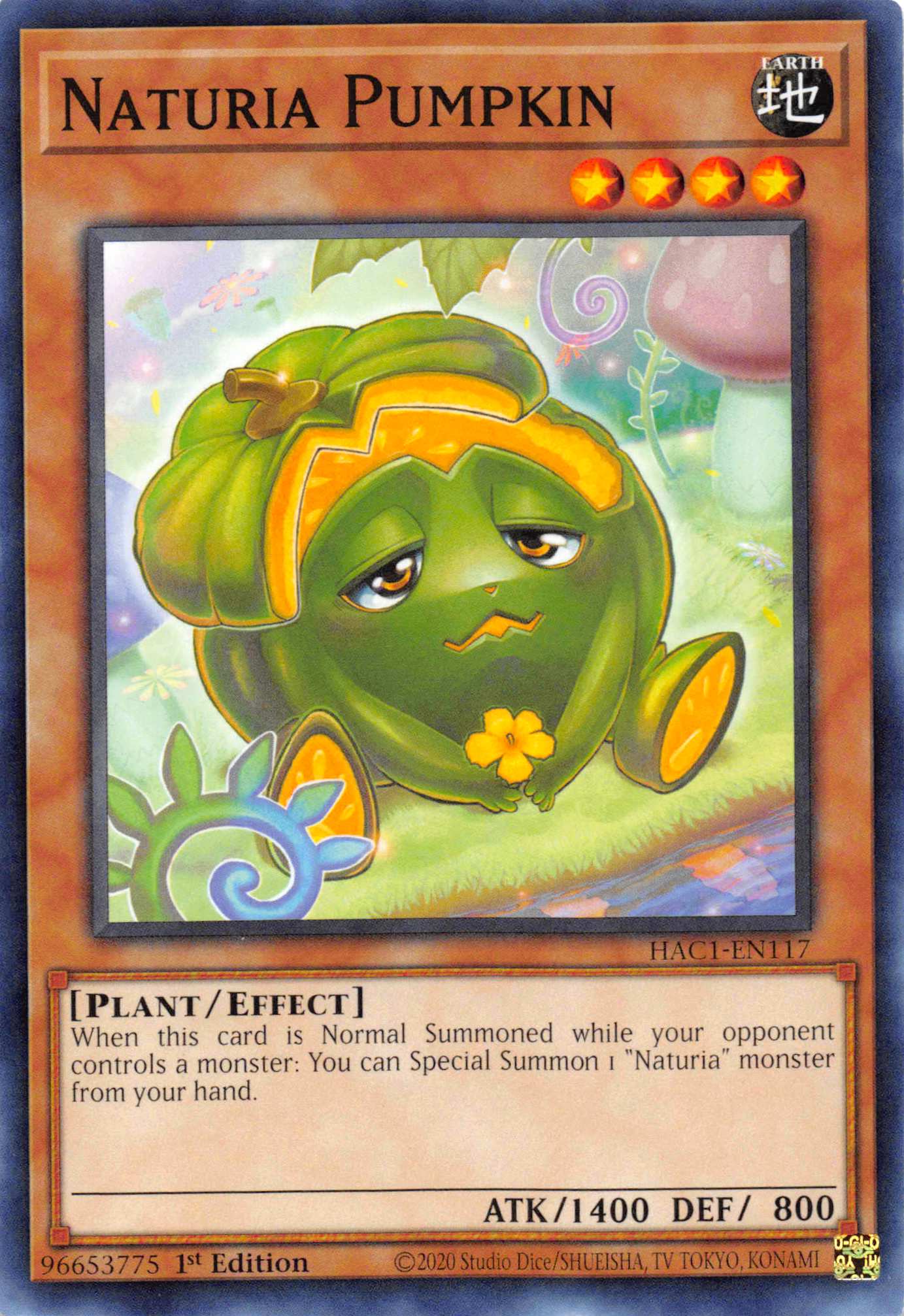 Naturia Pumpkin (Duel Terminal) [HAC1-EN117] Parallel Rare | Gear Gaming Fayetteville