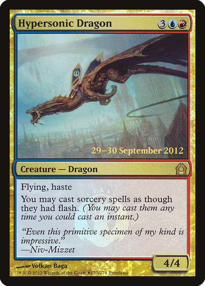 Hypersonic Dragon [Return to Ravnica Prerelease Promos] | Gear Gaming Fayetteville