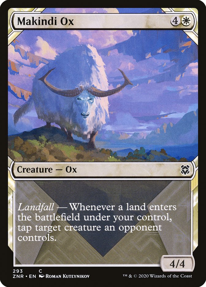 Makindi Ox (Showcase) [Zendikar Rising] | Gear Gaming Fayetteville