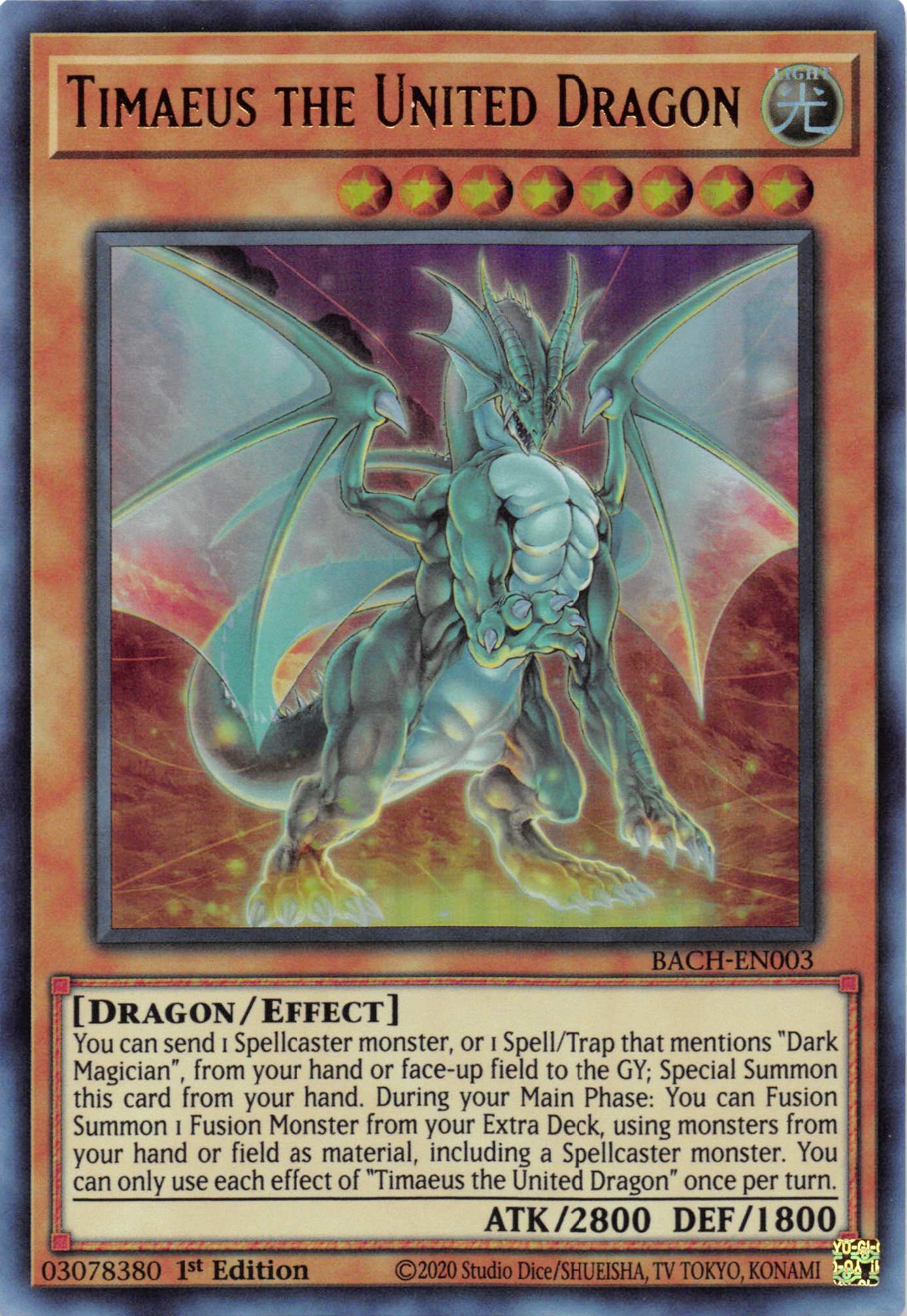 Timaeus the United Dragon [BACH-EN003] Ultra Rare | Gear Gaming Fayetteville