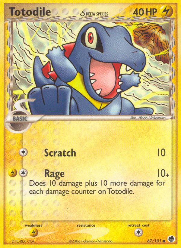 Totodile (67/101) (Delta Species) [EX: Dragon Frontiers] | Gear Gaming Fayetteville