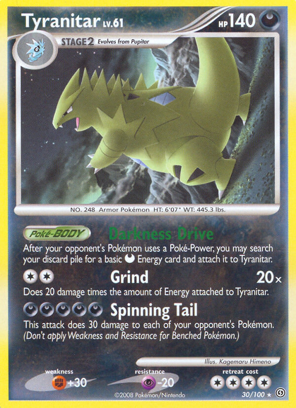 Tyranitar (30/100) (Theme Deck Exclusive) [Diamond & Pearl: Stormfront] | Gear Gaming Fayetteville