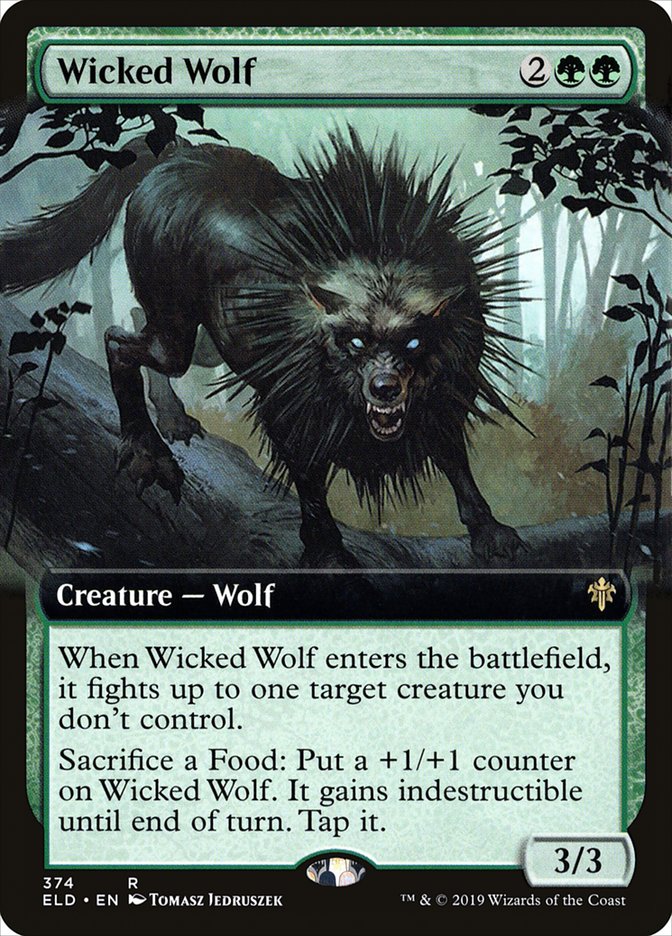 Wicked Wolf (Extended Art) [Throne of Eldraine] | Gear Gaming Fayetteville