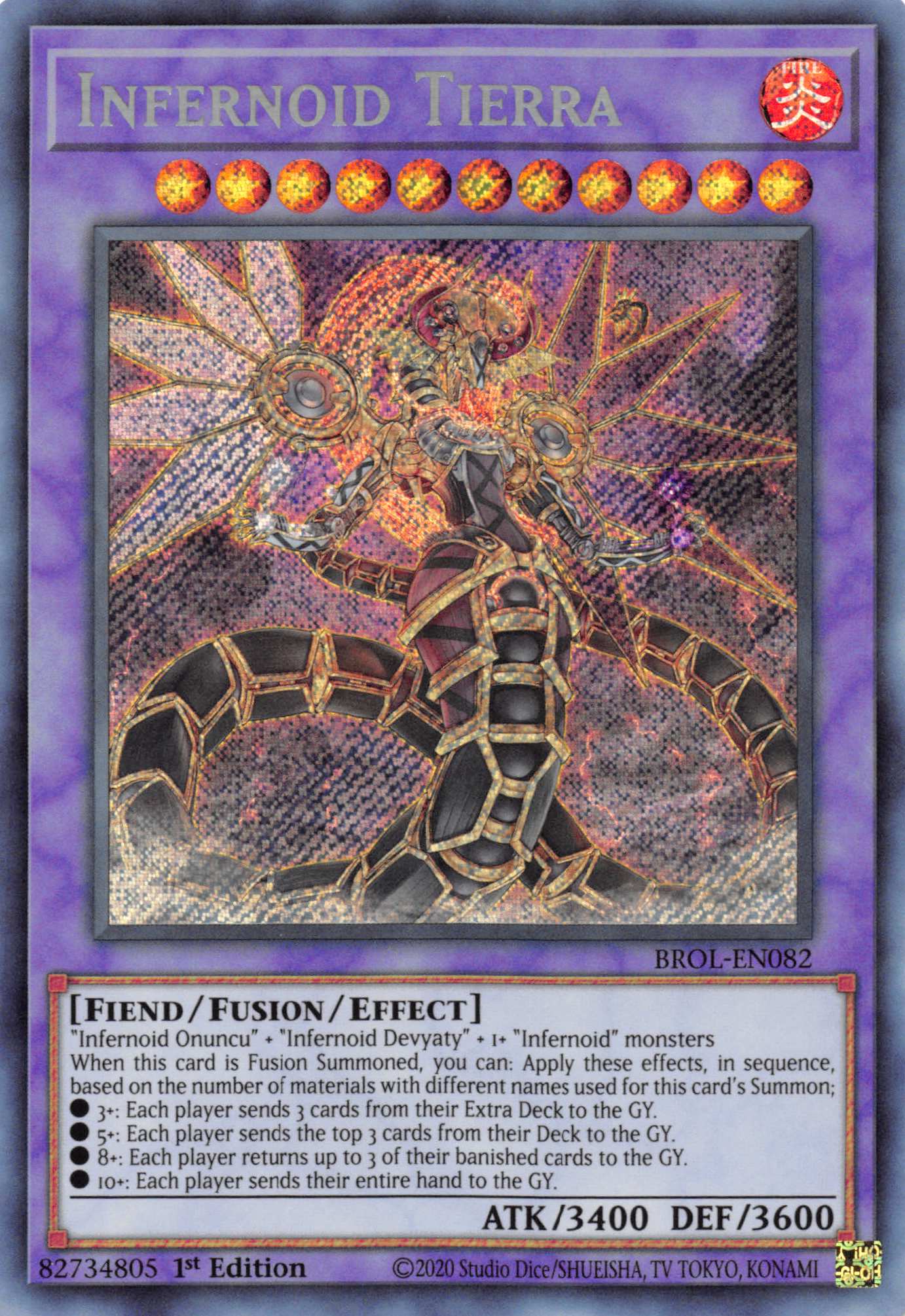 Infernoid Tierra [BROL-EN082] Secret Rare | Gear Gaming Fayetteville