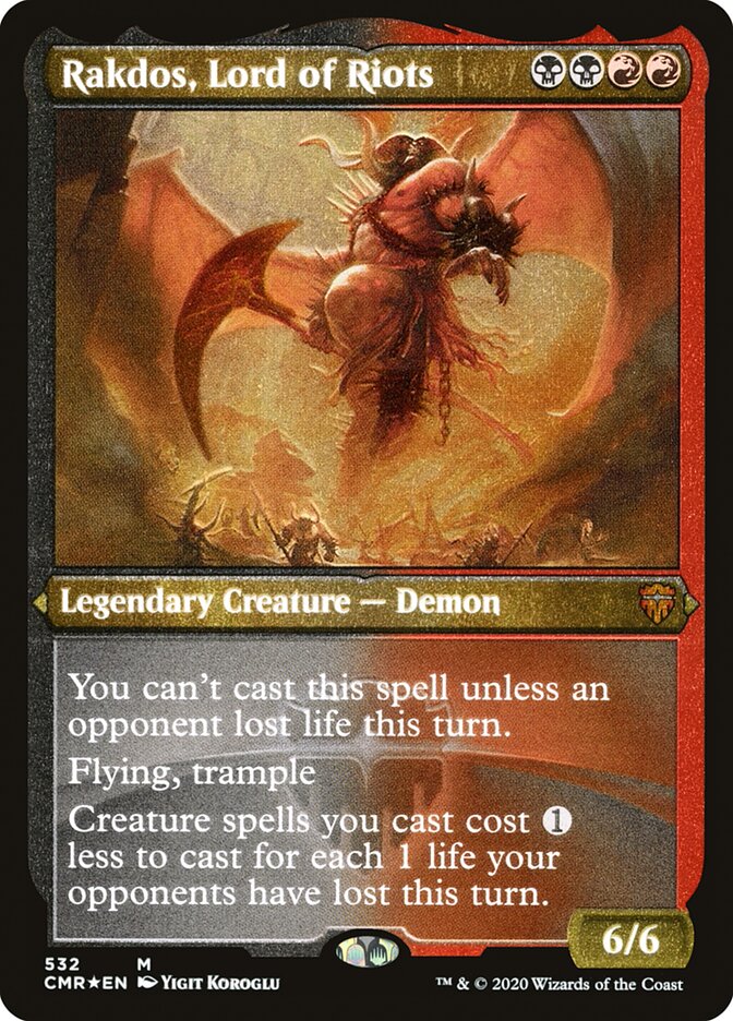 Rakdos, Lord of Riots (Etched) [Commander Legends] | Gear Gaming Fayetteville