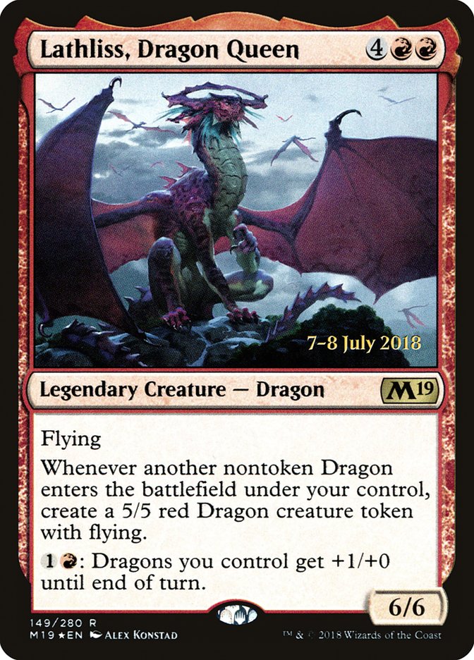 Lathliss, Dragon Queen [Core Set 2019 Prerelease Promos] | Gear Gaming Fayetteville