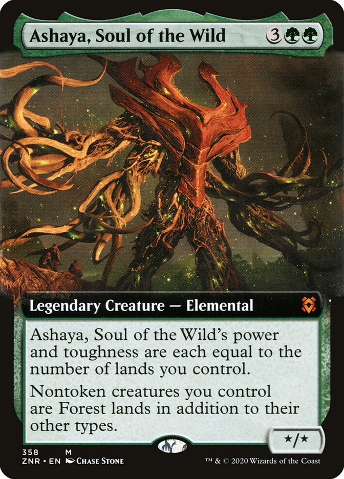 Ashaya, Soul of the Wild (Extended Art) [Zendikar Rising] | Gear Gaming Fayetteville