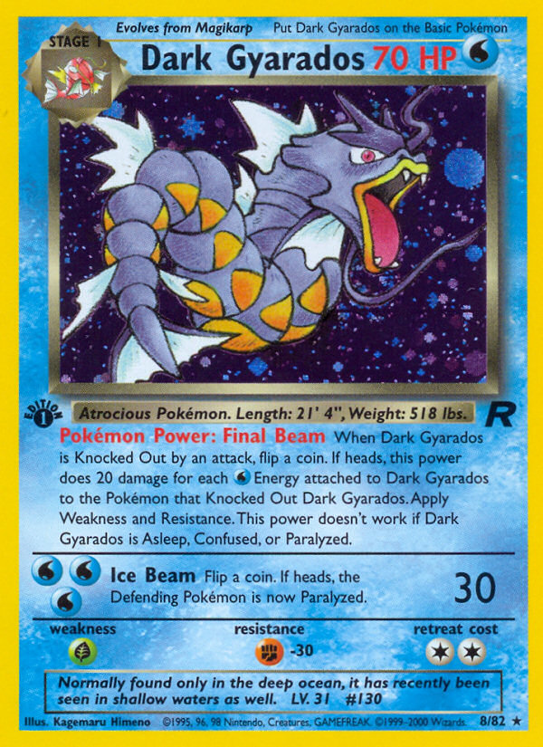 Dark Gyarados (8/82) [Team Rocket 1st Edition] | Gear Gaming Fayetteville