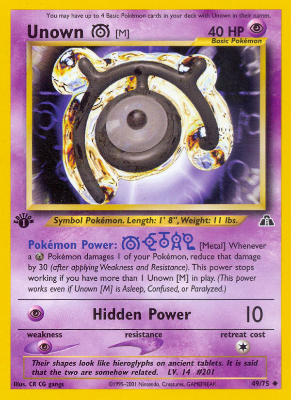 Unown [M] (49/75) [Neo Discovery 1st Edition] | Gear Gaming Fayetteville