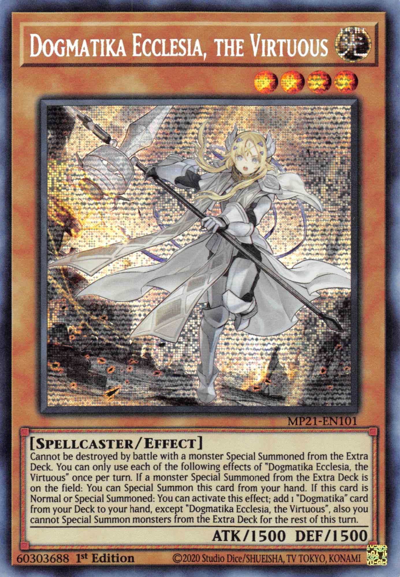 Dogmatika Ecclesia, the Virtuous [MP21-EN101] Prismatic Secret Rare | Gear Gaming Fayetteville