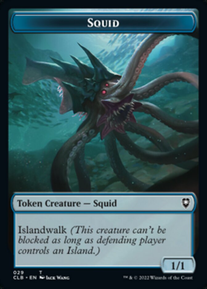 Squid // Copy Double-Sided Token [Commander Legends: Battle for Baldur's Gate Tokens] | Gear Gaming Fayetteville