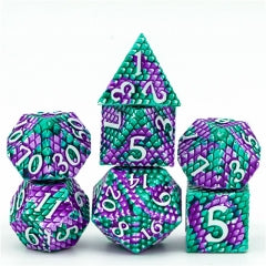 Udixi Dragon Scale Metal Dice - Purple/Green | Gear Gaming Fayetteville