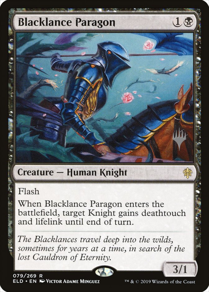 Blacklance Paragon (Promo Pack) [Throne of Eldraine Promos] | Gear Gaming Fayetteville