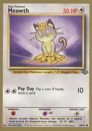 Meowth (56/64) (Gold Bordered Promo) [Jungle Unlimited] | Gear Gaming Fayetteville