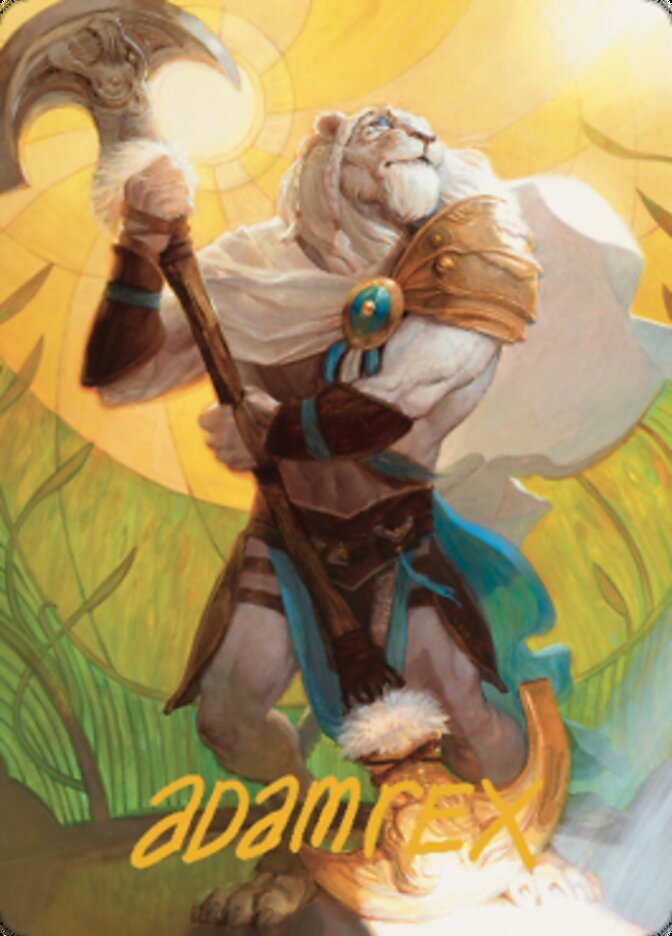 Ajani, Sleeper Agent Art Card (Gold-Stamped Signature) [Dominaria United Art Series] | Gear Gaming Fayetteville