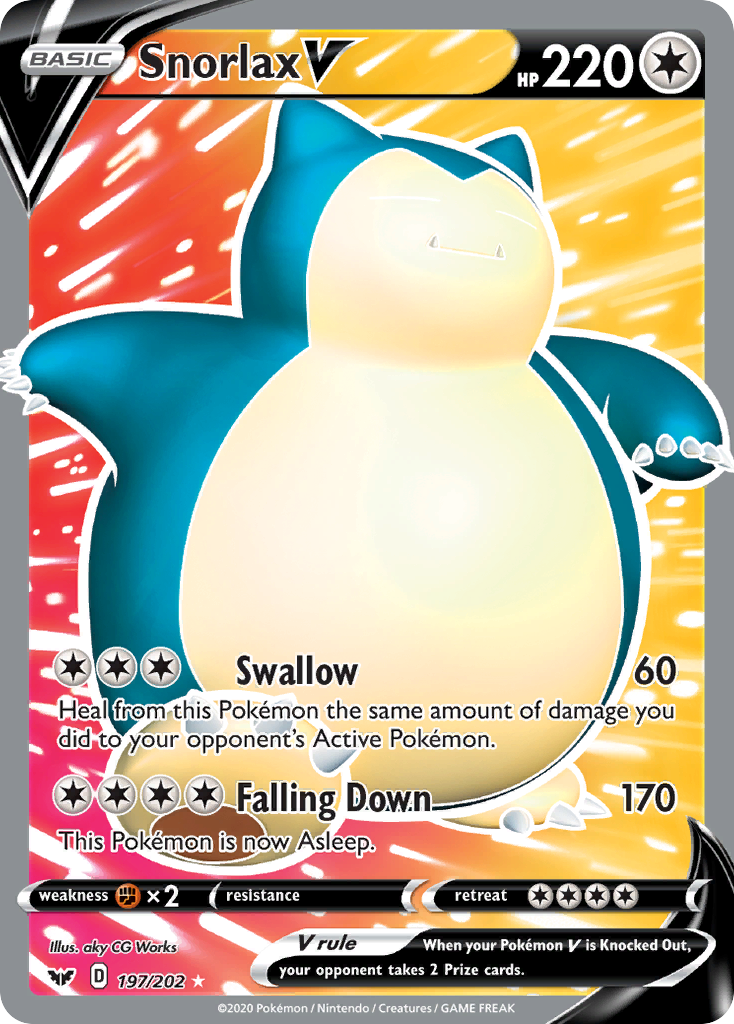 Snorlax V (197/202) [Sword & Shield: Base Set] | Gear Gaming Fayetteville