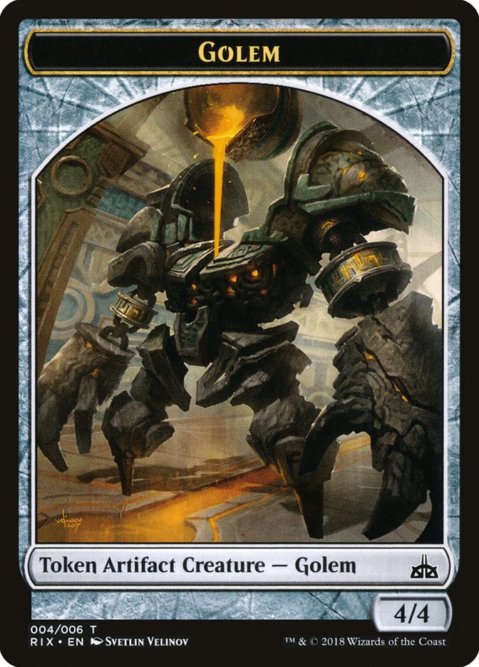 Golem Token [Rivals of Ixalan Tokens] | Gear Gaming Fayetteville