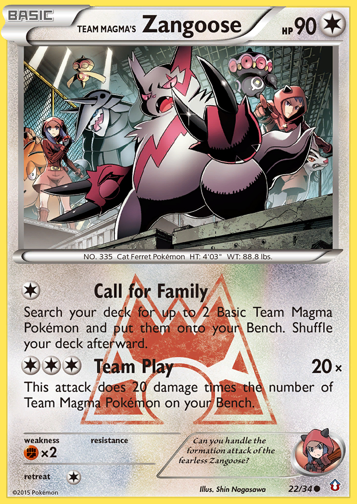 Team Magma's Zangoose (22/34) [XY: Double Crisis] | Gear Gaming Fayetteville