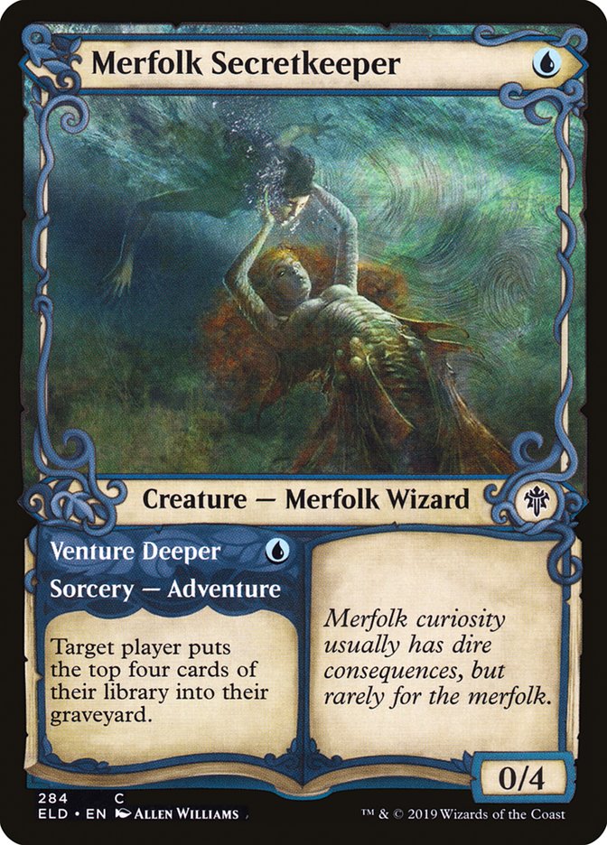 Merfolk Secretkeeper // Venture Deeper (Showcase) [Throne of Eldraine] | Gear Gaming Fayetteville