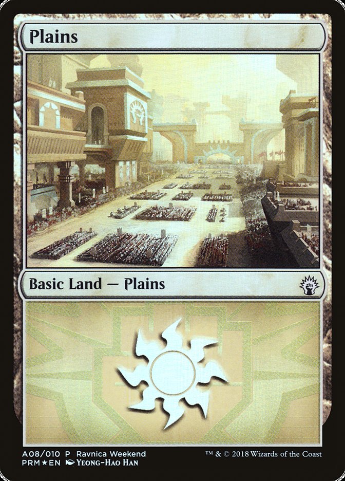 Plains (A08) [Ravnica Allegiance Ravnica Weekend] | Gear Gaming Fayetteville