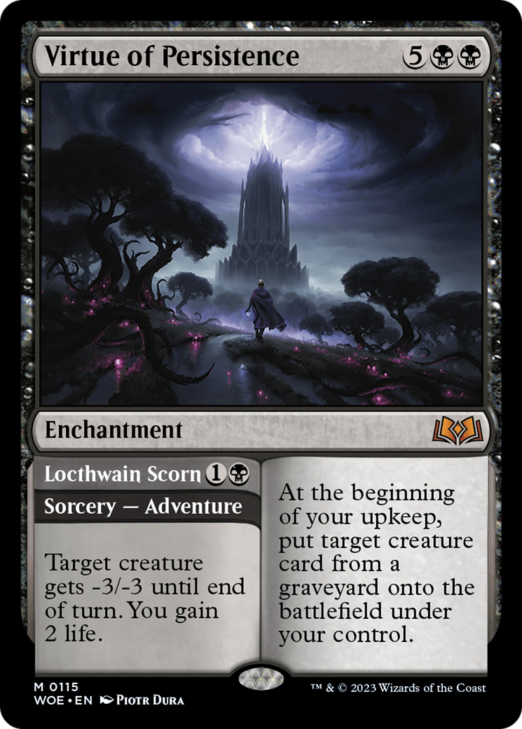 Virtue of Persistence // Locthwain Scorn [Wilds of Eldraine] | Gear Gaming Fayetteville