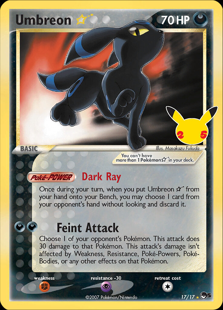 Umbreon (17/17) (Star) [Celebrations: 25th Anniversary - Classic Collection] | Gear Gaming Fayetteville