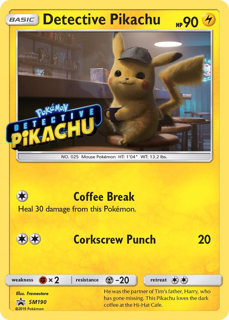 Detective Pikachu (SM190) (Stamped) [Sun & Moon: Black Star Promos] | Gear Gaming Fayetteville