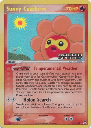 Sunny Castform (31/113) (Stamped) [EX: Delta Species] | Gear Gaming Fayetteville