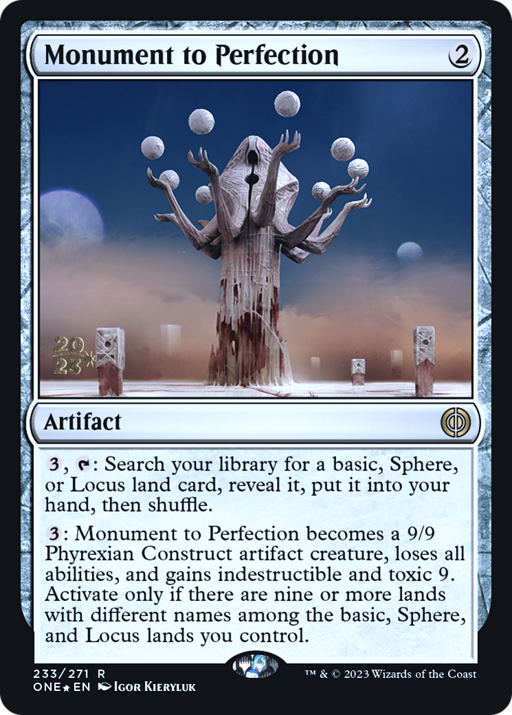 Monument to Perfection [Phyrexia: All Will Be One Prerelease Promos] | Gear Gaming Fayetteville