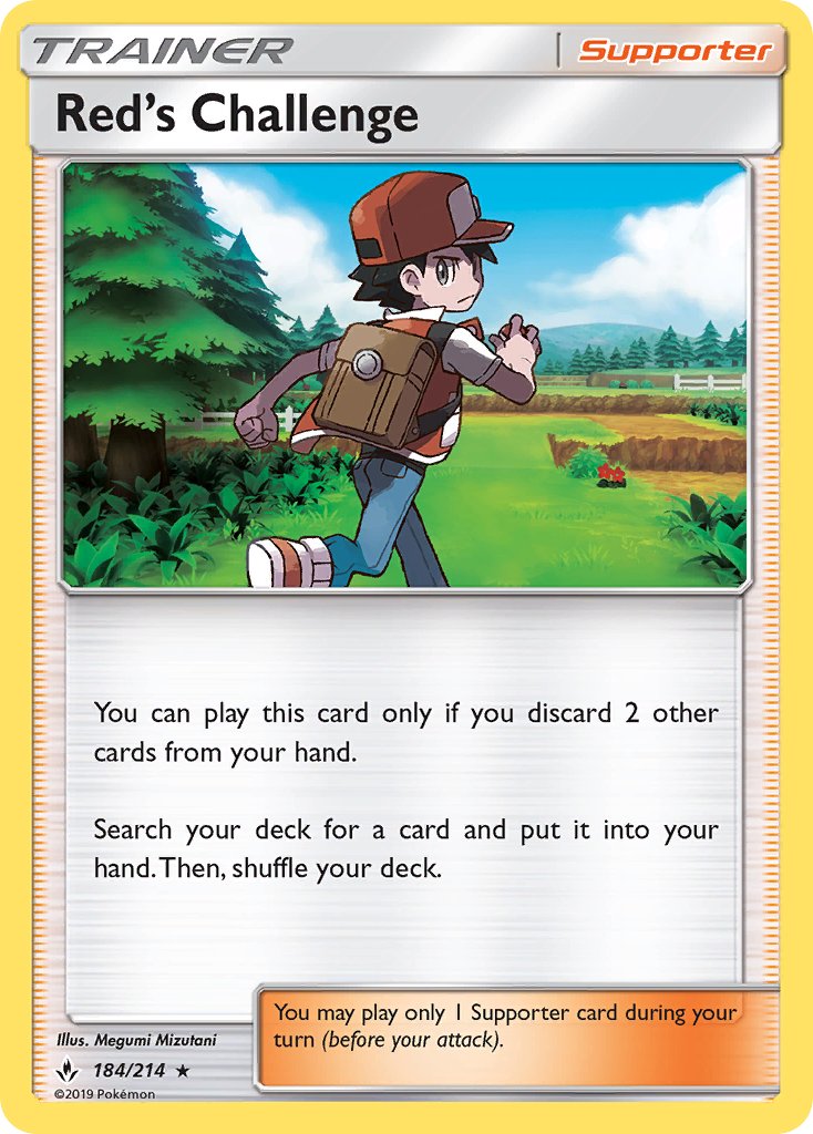 Red's Challenge (184/214) (Theme Deck Exclusive) [Sun & Moon: Unbroken Bonds] | Gear Gaming Fayetteville