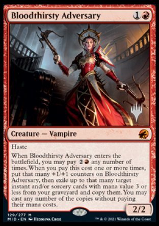 Bloodthirsty Adversary (Promo Pack) [Innistrad: Midnight Hunt Promos] | Gear Gaming Fayetteville